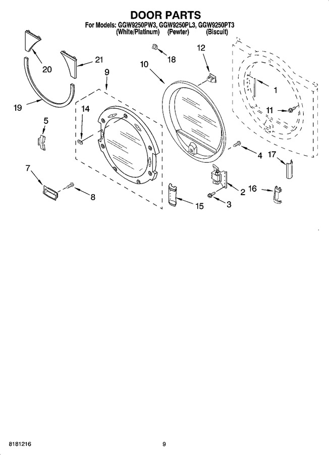 Diagram for GGW9250PL3