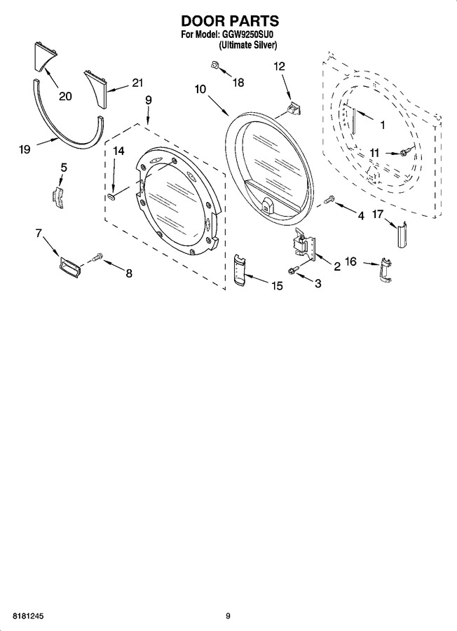 Diagram for GGW9250SU0