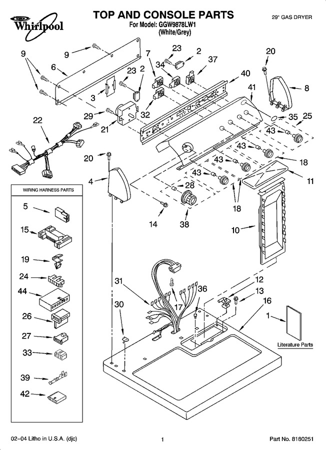 Diagram for GGW9878LW1