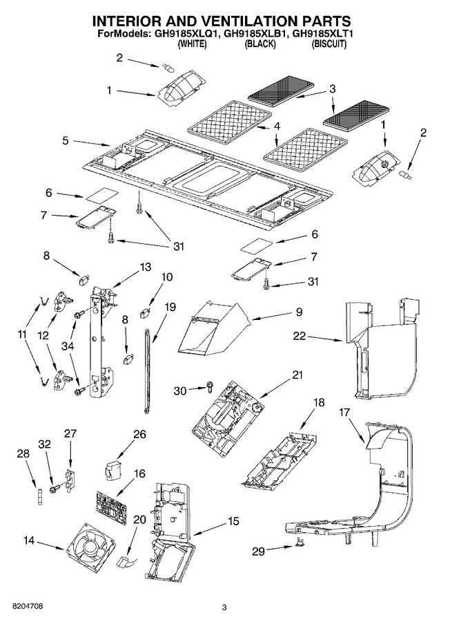 Diagram for GH9185XLT1