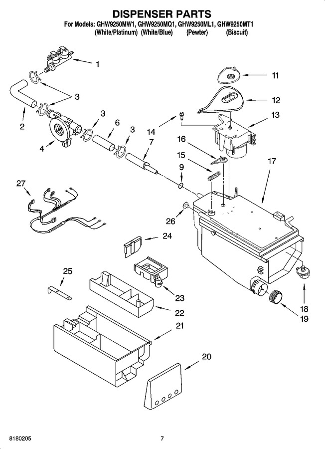 Diagram for GHW9250MQ1