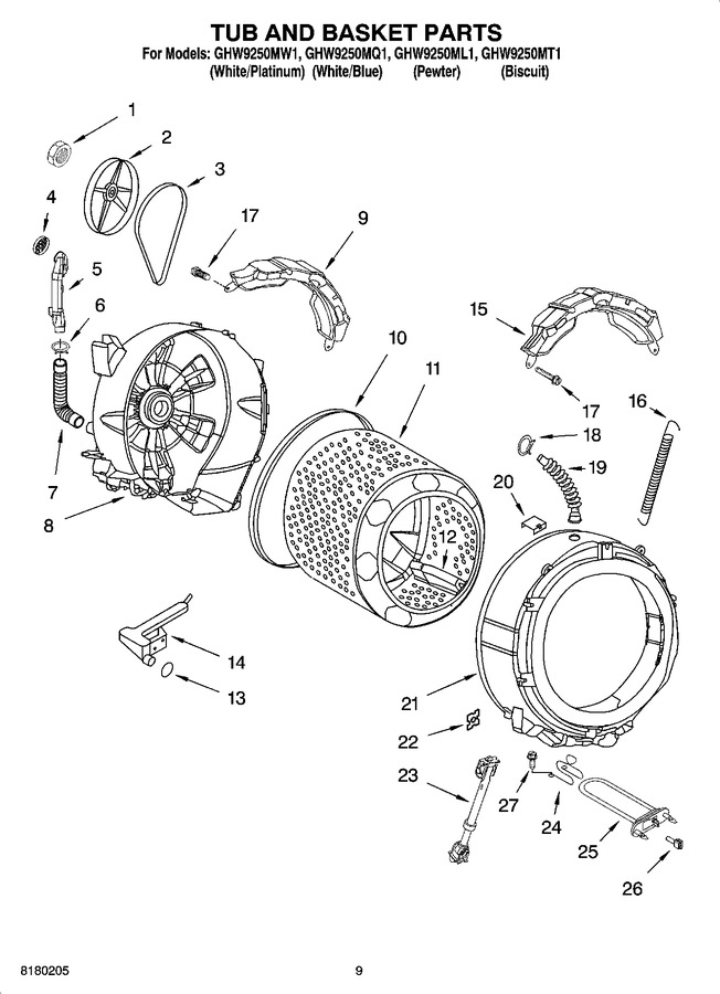 Diagram for GHW9250ML1