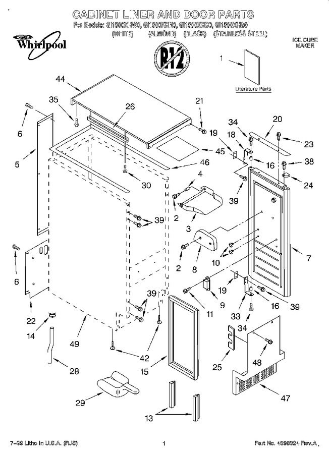 Diagram for GI1500XHS0