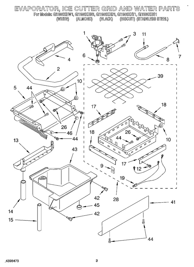 Diagram for GI1500XHW1