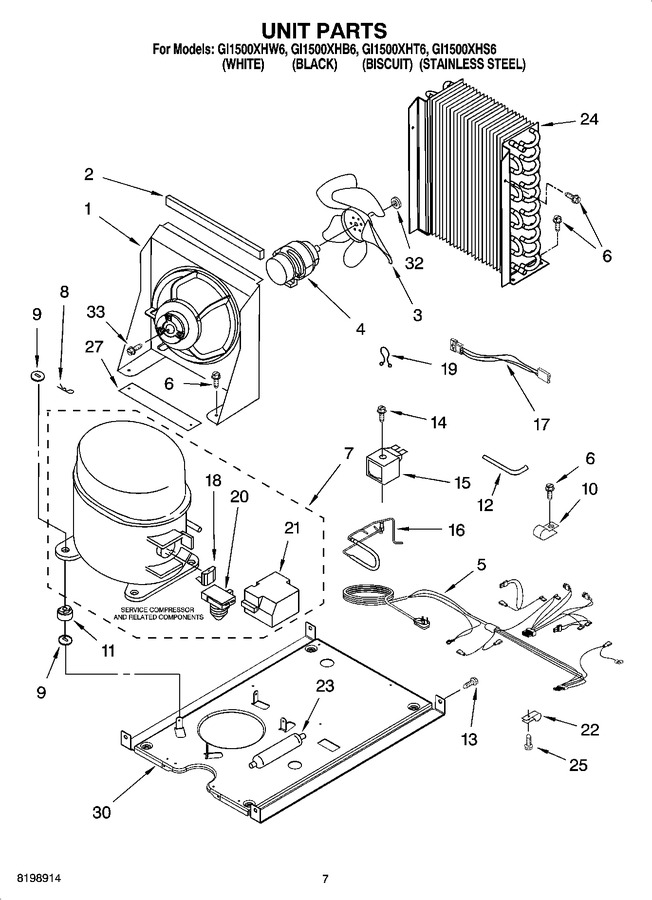 Diagram for GI1500XHT6