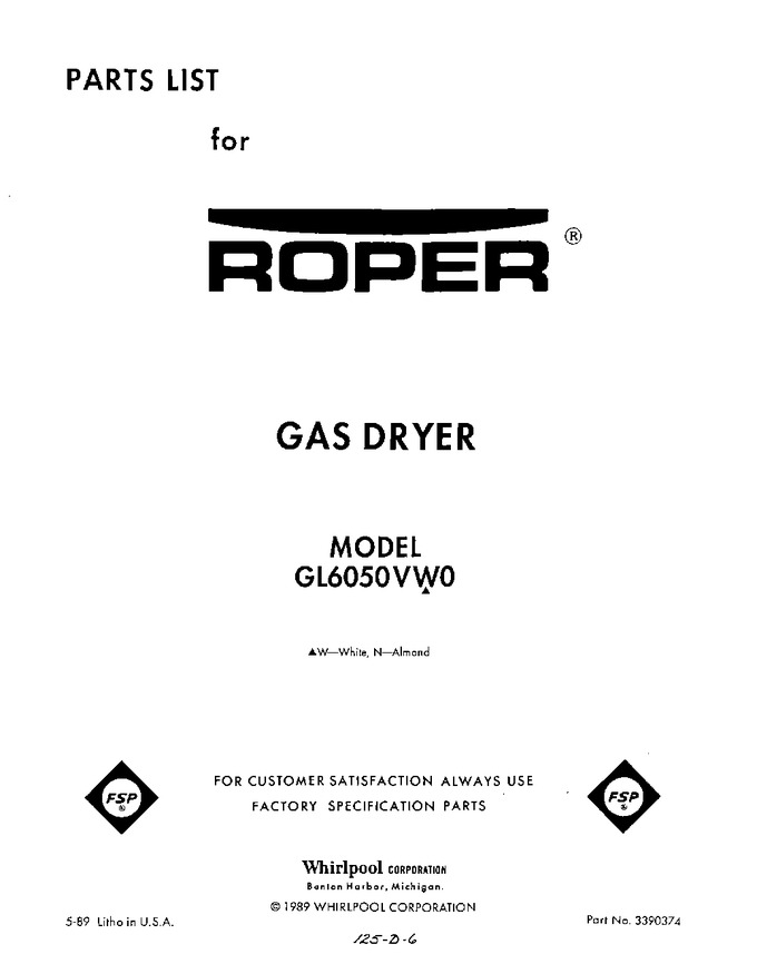 Diagram for GL6050VL0