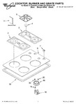 Diagram for 01 - Cooktop, Burner And Grate Parts