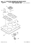 Diagram for 01 - Cooktop, Burner And Grate Parts