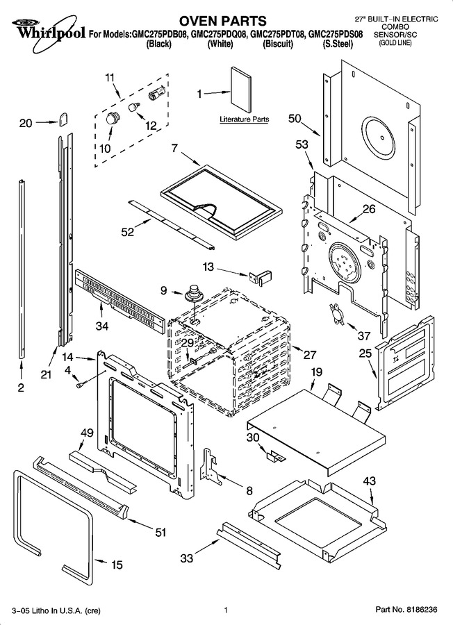 Diagram for GMC275PDT08