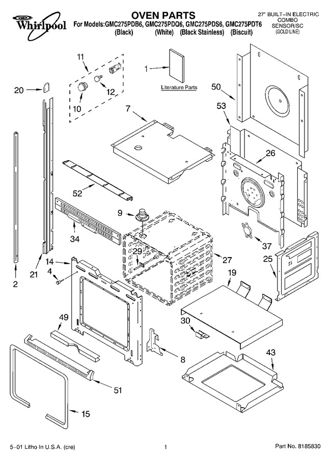 Diagram for GMC275PDS6