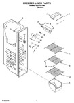 Diagram for 04 - Freezer Liner Parts