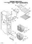 Diagram for 04 - Freezer Liner Parts