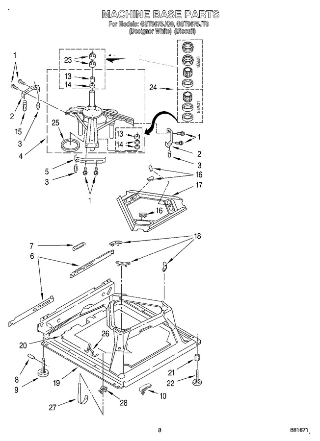 Diagram for GST9675JT0