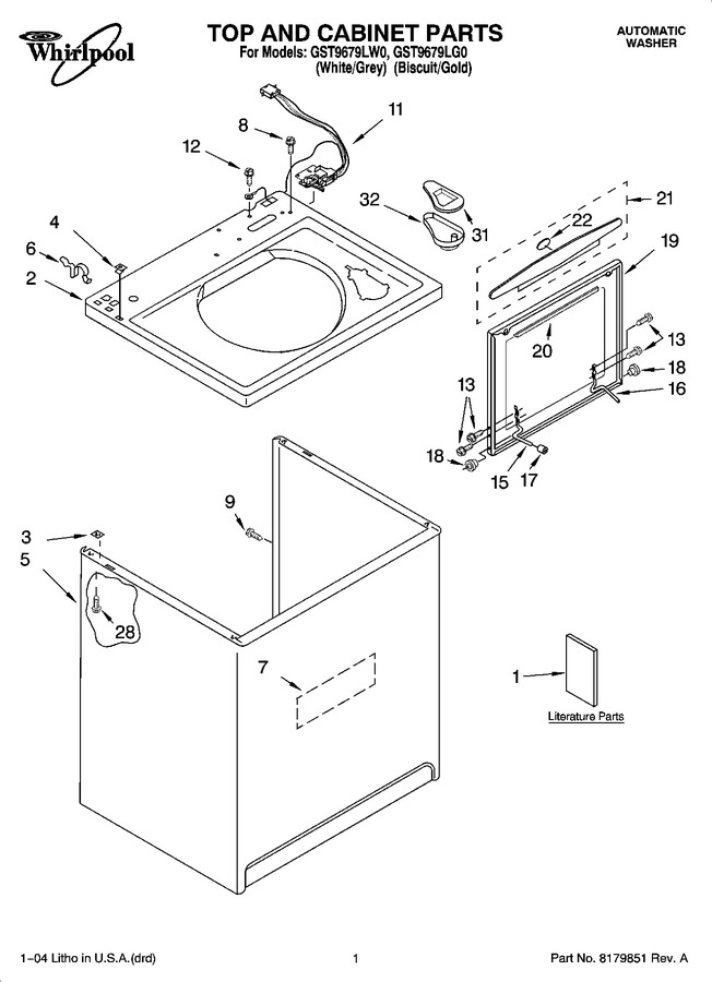 Diagram for GST9679LW0