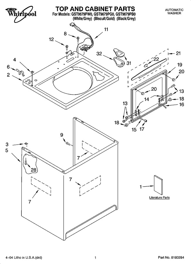 Diagram for GST9679PW0