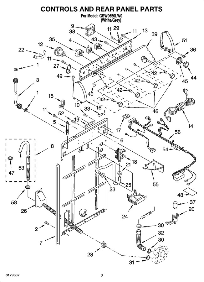 Diagram for GSW9650LW0