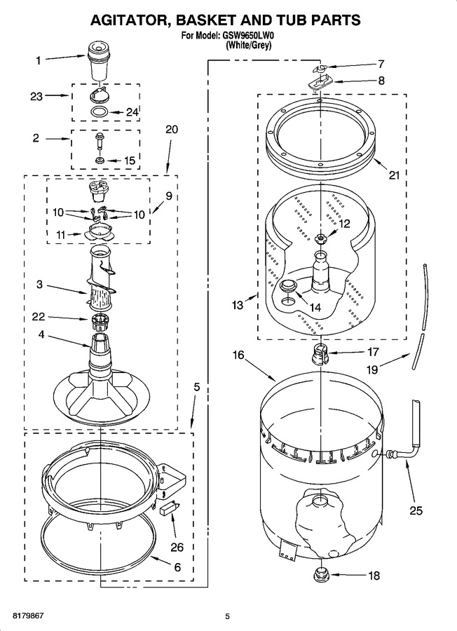 Diagram for GSW9650LW0