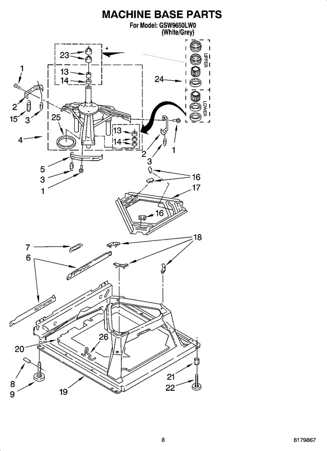 Diagram for GSW9650LW0