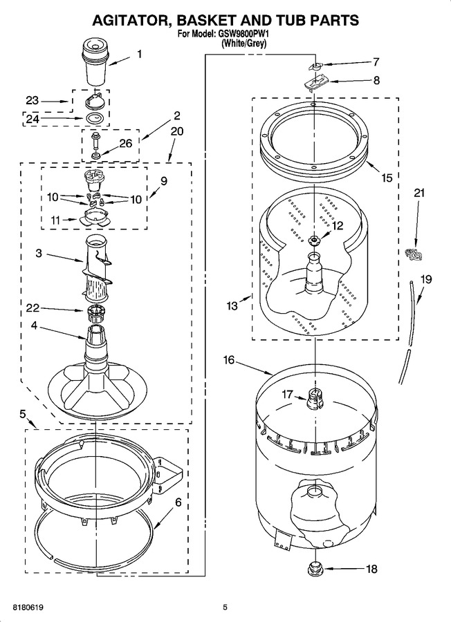 Diagram for GSW9800PW1