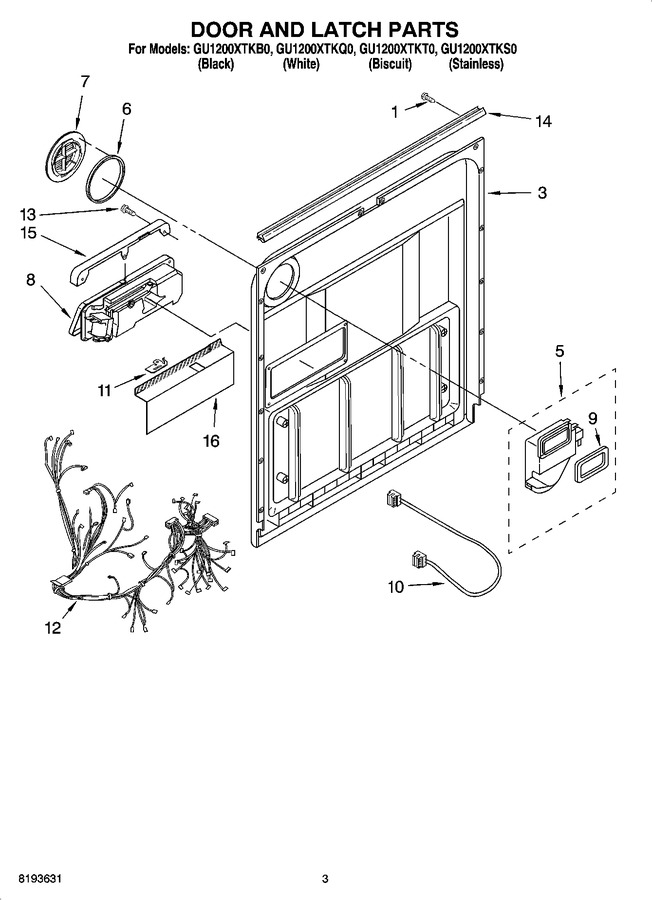 Diagram for GU1200XTKB0