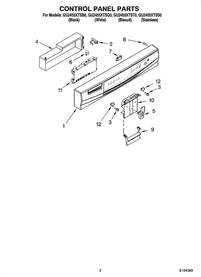 Diagram for GU2455XTSQ0