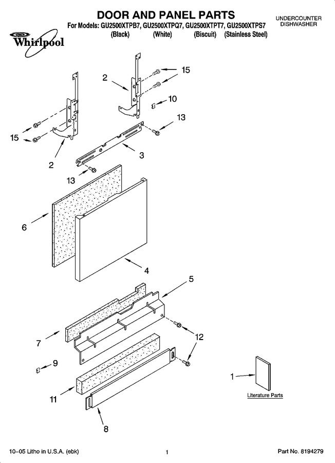 Diagram for GU2500XTPB7