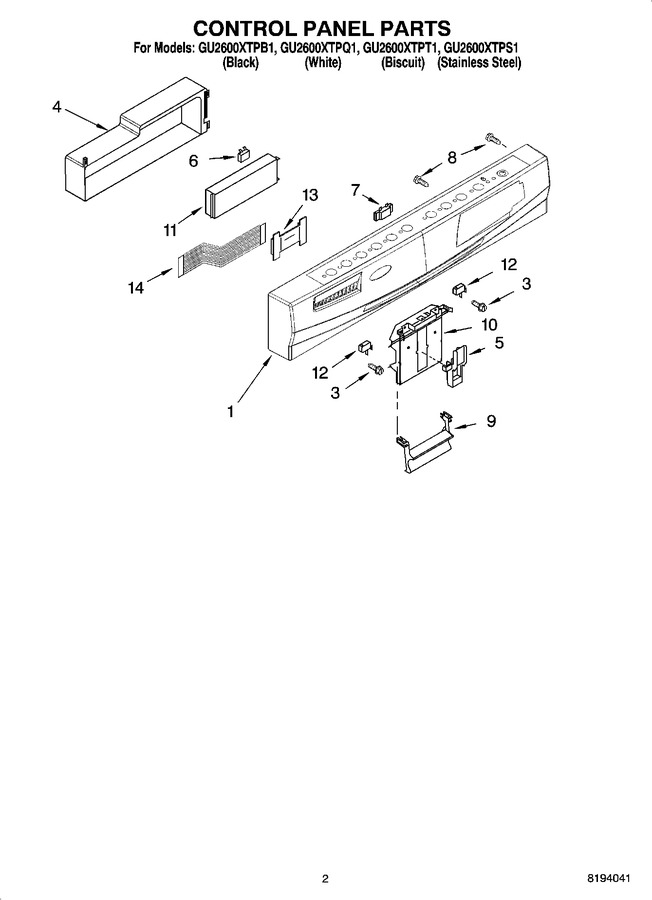 Diagram for GU2600XTPB1