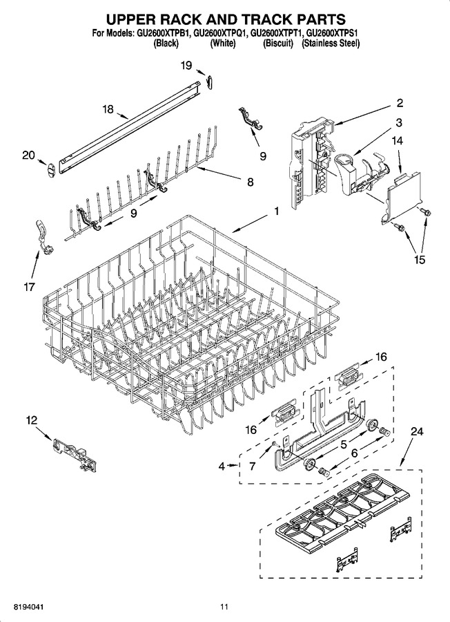 Diagram for GU2600XTPT1