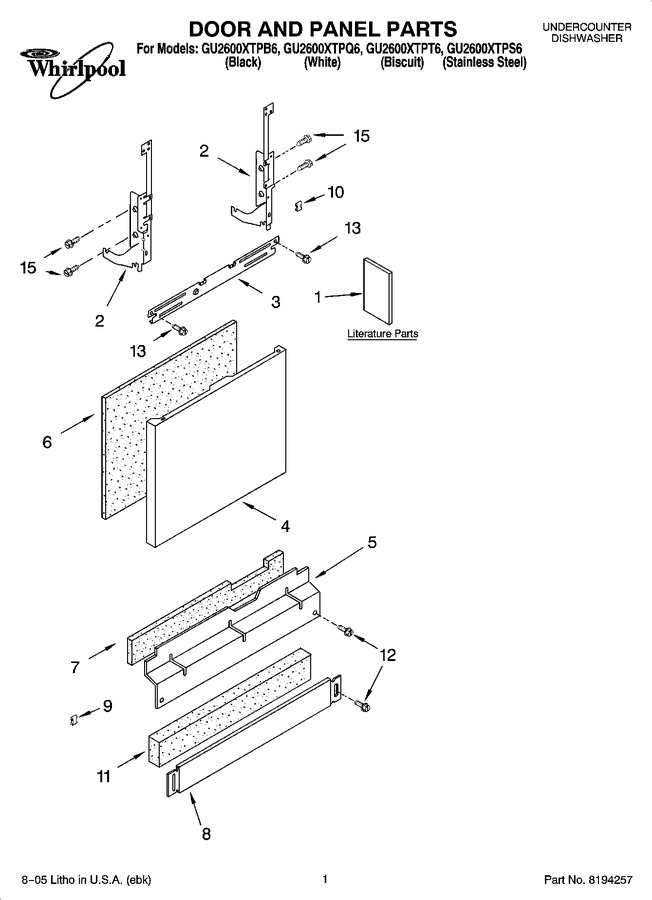 Diagram for GU2600XTPT6