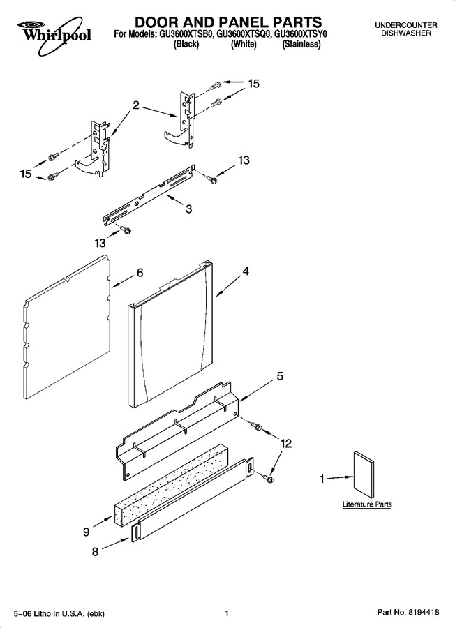 Diagram for GU3600XTSQ0