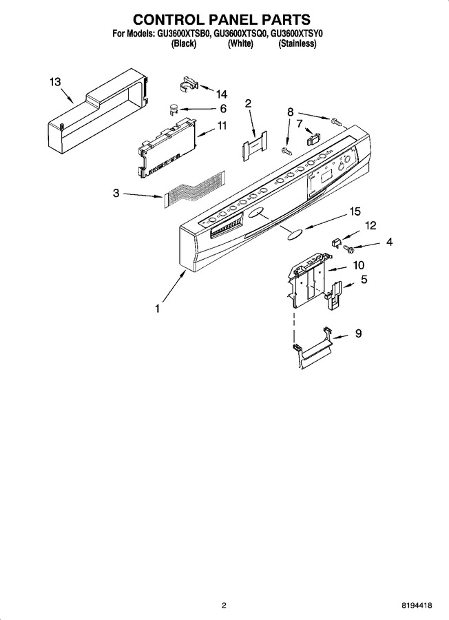 Diagram for GU3600XTSQ0