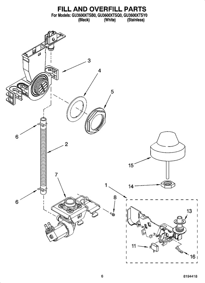 Diagram for GU3600XTSY0