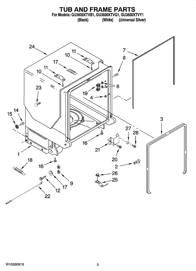 Diagram for GU3600XTVY1