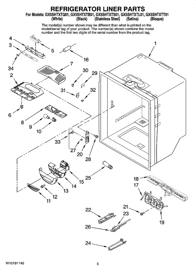 Diagram for GX5SHTXTS01