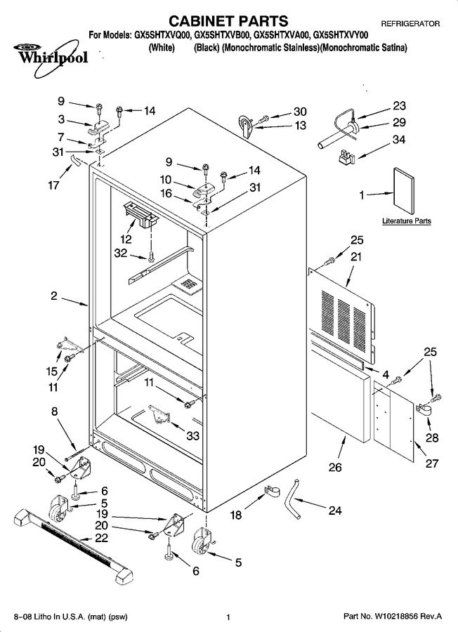 Diagram for GX5SHTXVY00