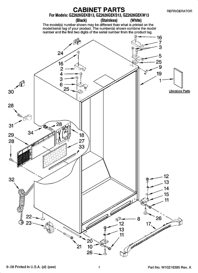 Diagram for GZ2626GEKW13