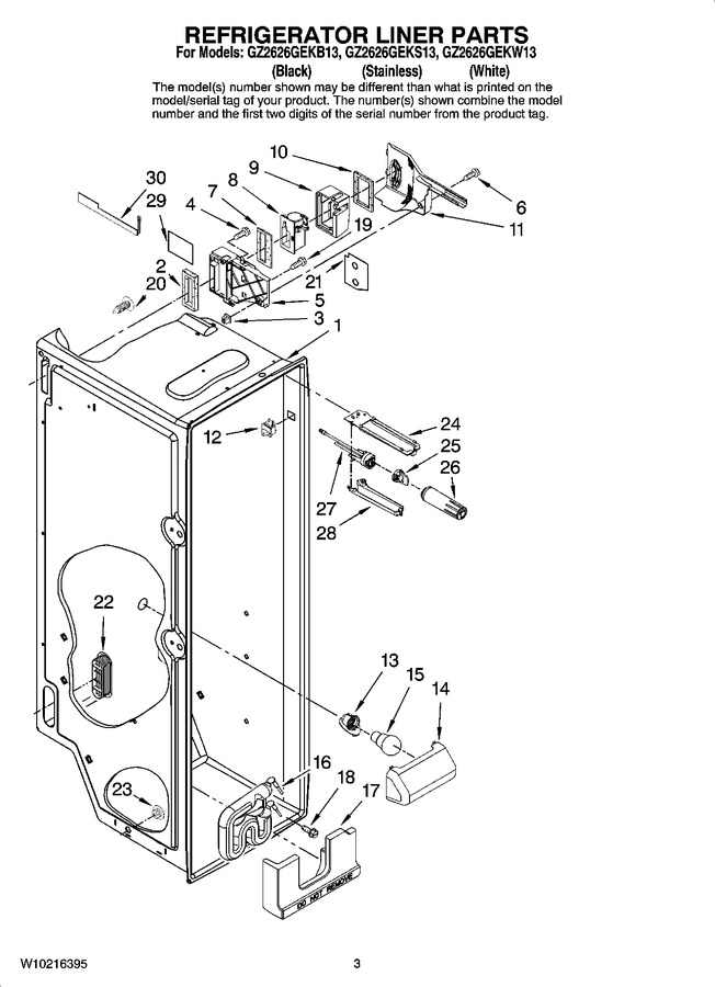 Diagram for GZ2626GEKB13