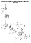 Diagram for 04 - Brake, Clutch, Gearcase, Motor And Pump Parts