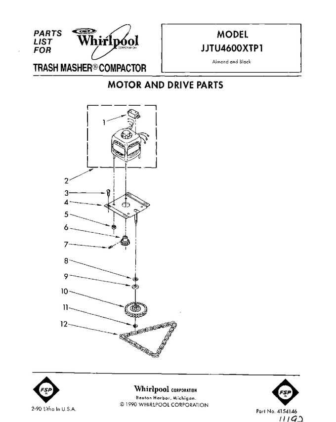 Diagram for JJTU4600XTP1