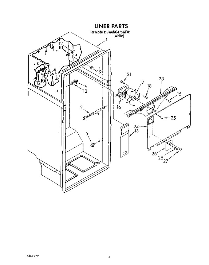 Diagram for JWARG475WP01