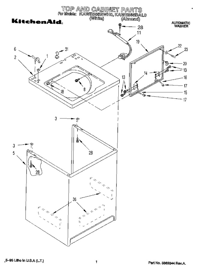 Diagram for KAWE565BWH0