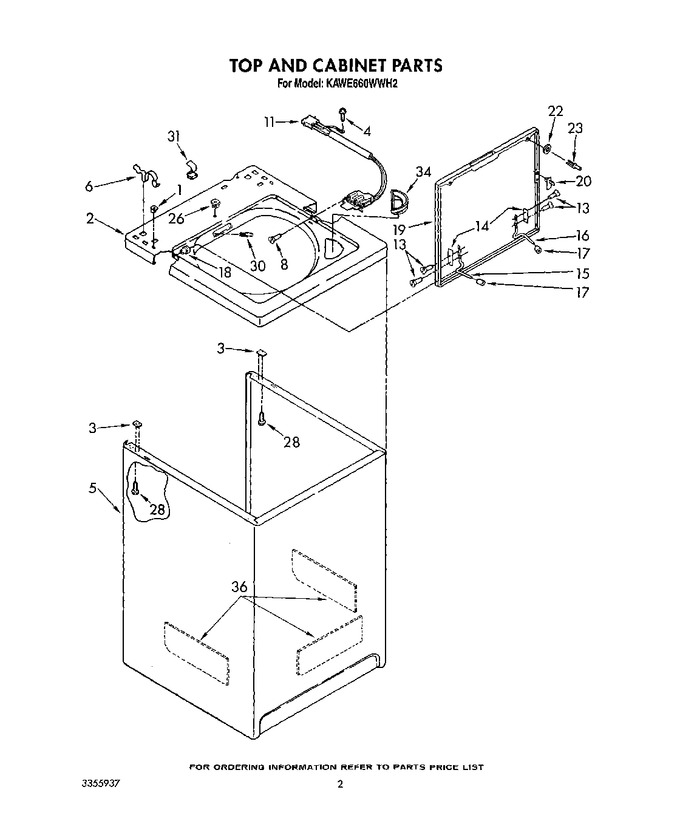 Diagram for KAWE660WWH2