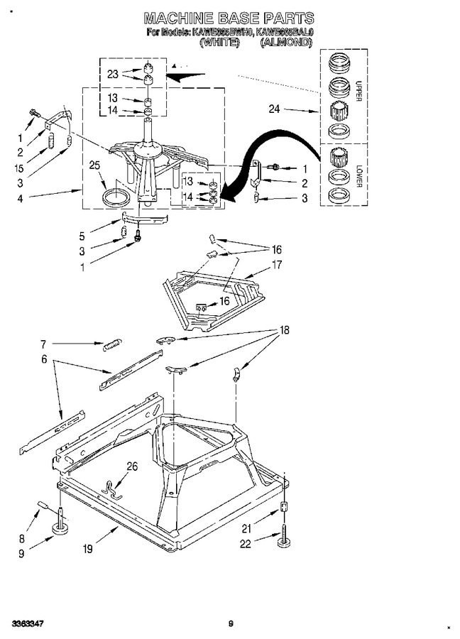 Diagram for KAWE665BWH0