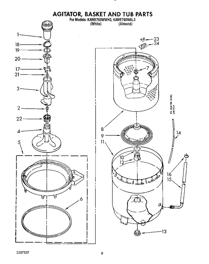 Diagram for KAWE760WWH3