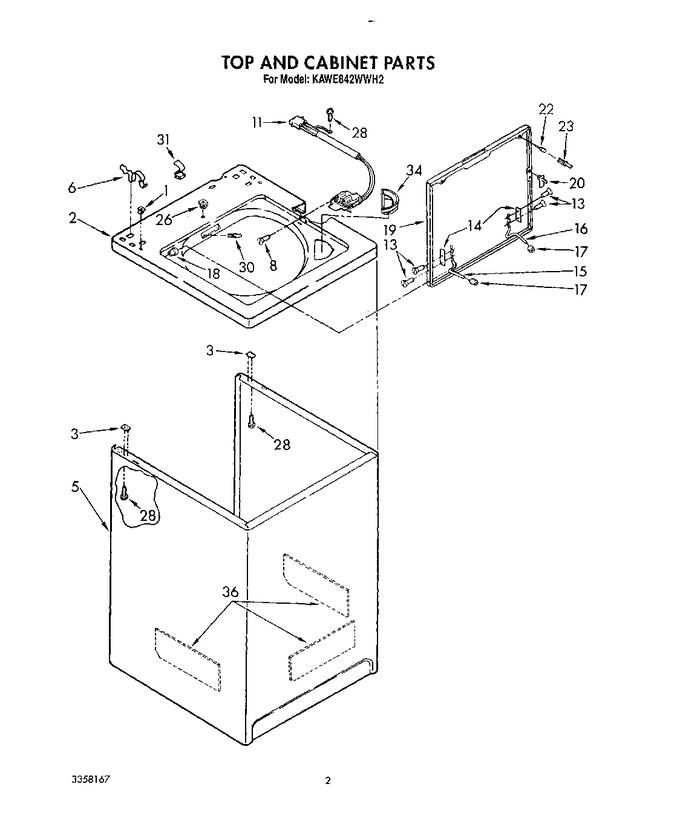 Diagram for KAWE842WWH2