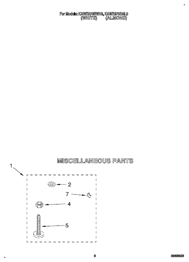 Diagram for KAWE870BAL0