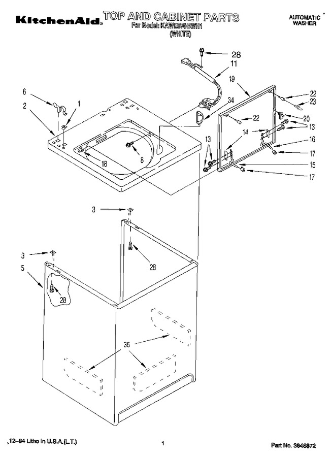 Diagram for KAWE870BWH1