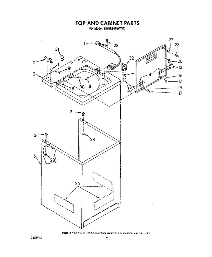 Diagram for KAWE960WWH0