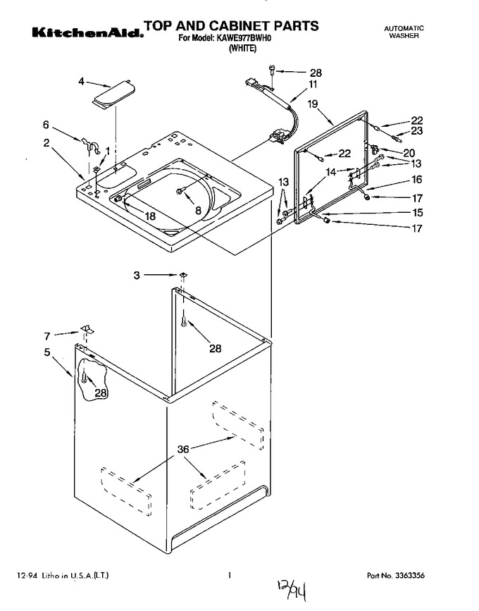 Diagram for KAWE977BWH0