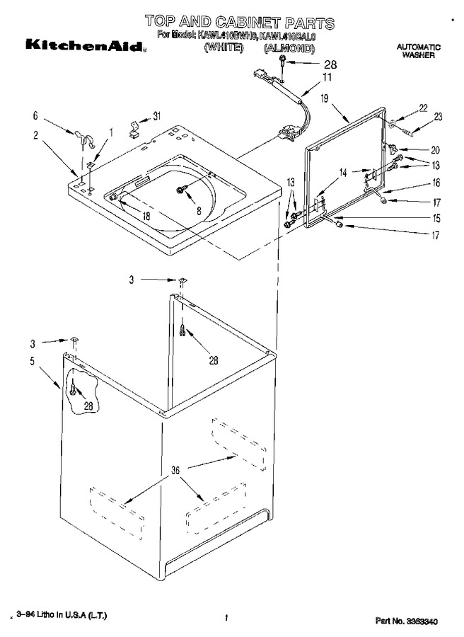 Diagram for KAWL410BWH0